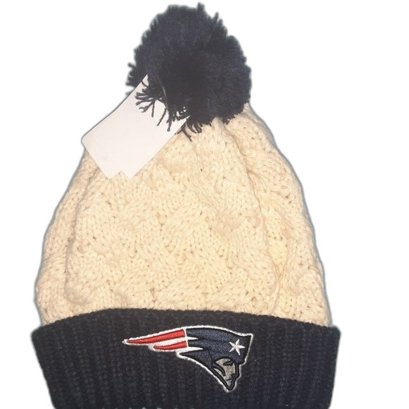 NFL Team Apparel Womens Patriots Knit Pom Hat NWT - Picture 5 of 10
